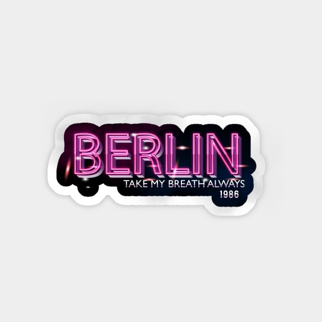 1986 Berlin - neon text style Sticker by goksisis